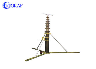 Tour d'antenne portative télescopique manuelle de lumière de Polonais de mât avec le trépied/roues