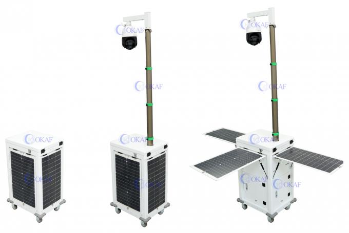 Cabinet de sécurité mobile à énergie solaire pour la surveillance des chantiers de construction 0
