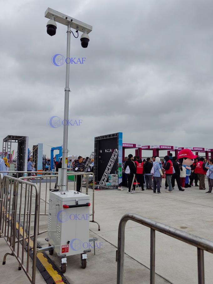 Cabinet de sécurité mobile à énergie solaire pour la surveillance des chantiers de construction 2