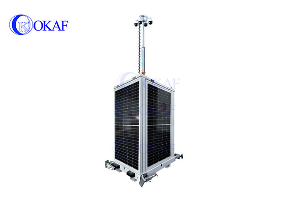 OK-PRO9 OKAF 4G WIFI GPS mobile solaire CCTV tour de sécurité de surveillance temporaire pour le parking
