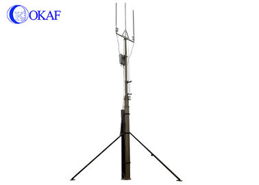 Équipement télescopique pneumatique mobile d'antenne de communication de Polonais de mât garantie de 1 an