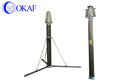 Charge maximum télescopique pneumatique portative 70KG du mât 18M d'antenne d'alliage d'aluminium