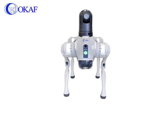OKAF Aéroport métro train à grande vitesse chien robot quadrupède biomimentique AI reconnaissance faciale chien robot de patrouille de sécurité