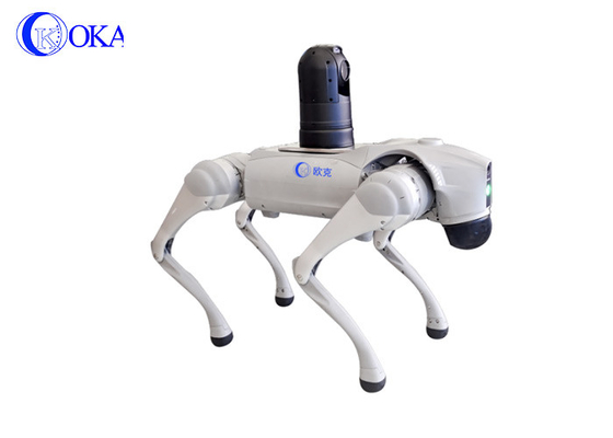OKAF Aéroport métro train à grande vitesse chien robot quadrupède biomimentique AI reconnaissance faciale chien robot de patrouille de sécurité