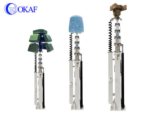 Mât télescopique hydraulique robuste de 100 kg de charge utile pour antenne radar, trépied, mât télescopique