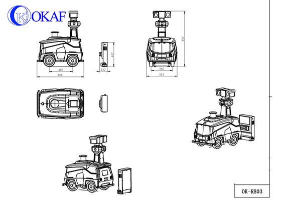 Patrouille de sécurité robot intelligent de recharge automatique pour une grande zone d'usine gardien de porte d'école