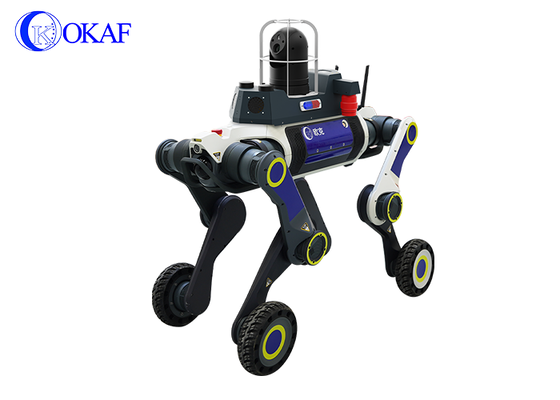 Chien robot de sécurité à pattes de roue Robot quadrupède Autonomos Patrol